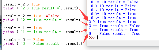 python中比较运算符的示例分析