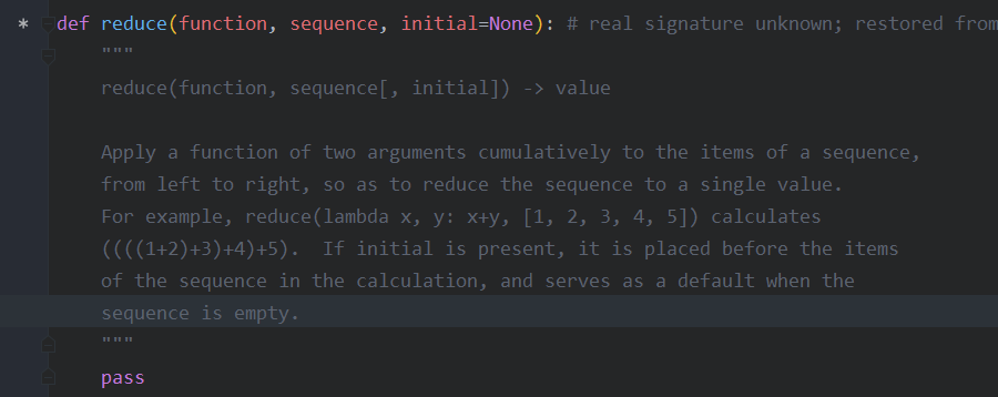 Python reduce函数的使用方法