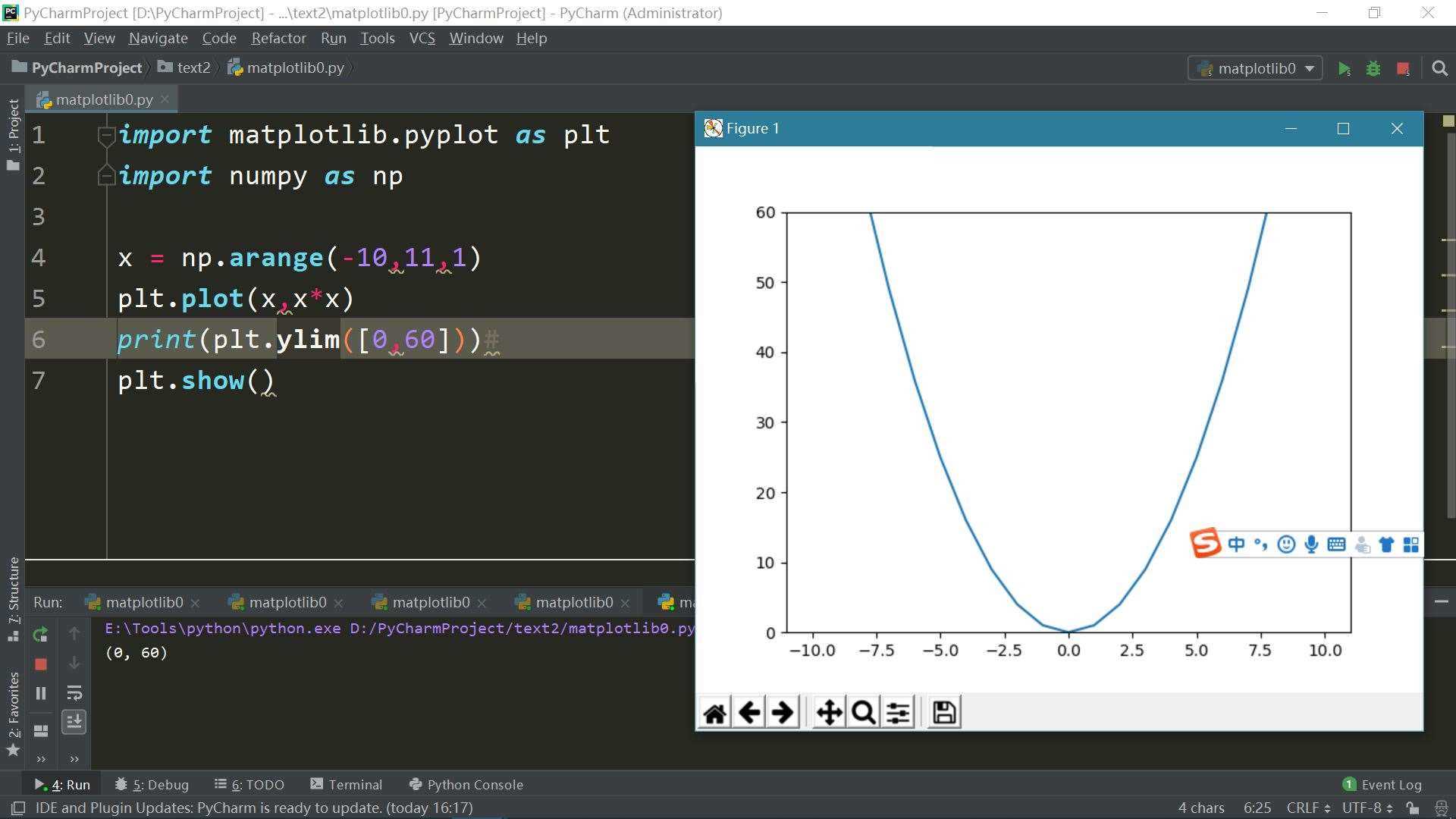 Python中matplotlib之坐标轴范围的示例分析