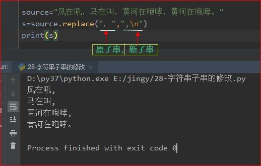 python替换字符串中的子串图文步骤