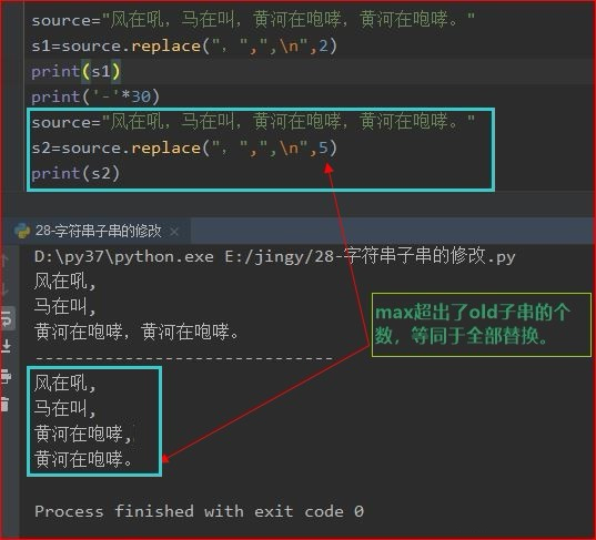 python替换字符串中的子串图文步骤