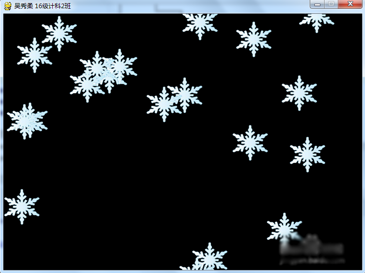 如何使用python实现雪花飘落效果