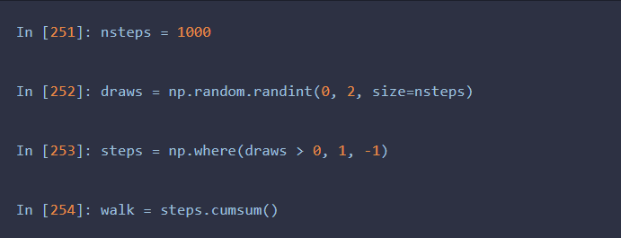 python实现随机漫步方法和原理