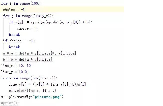 python实现感知机线性分类模型示例代码