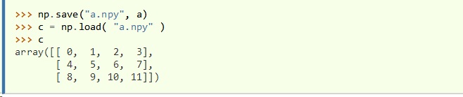 python numpy实现文件存取的示例代码