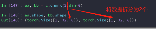Pytorch实现数据拼接与拆分操作的方法