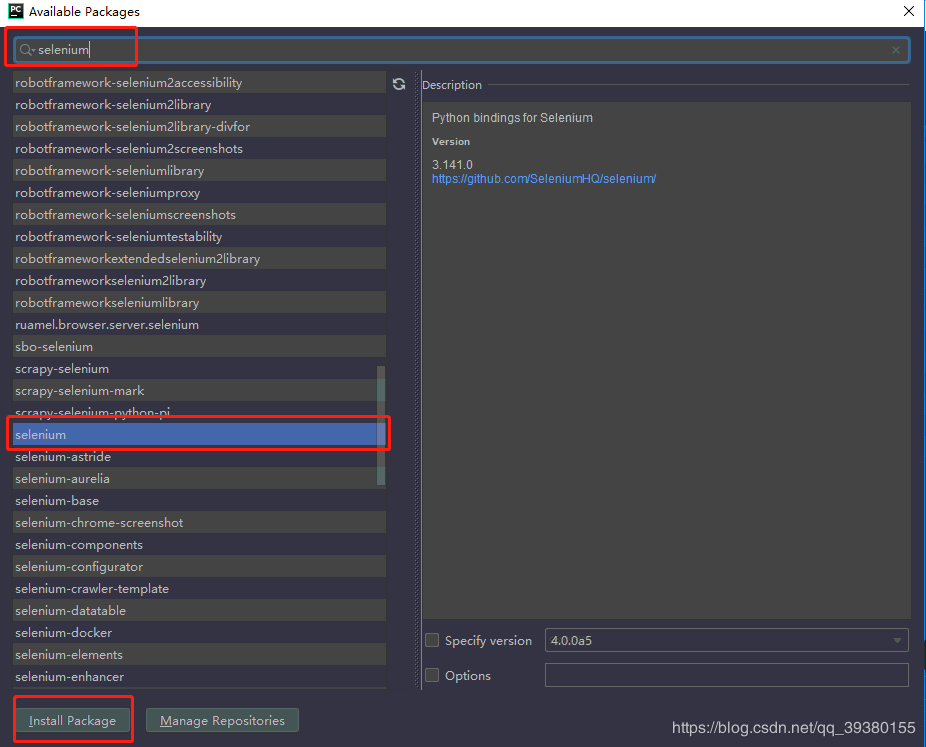 如何安装和使用pycharm selenium