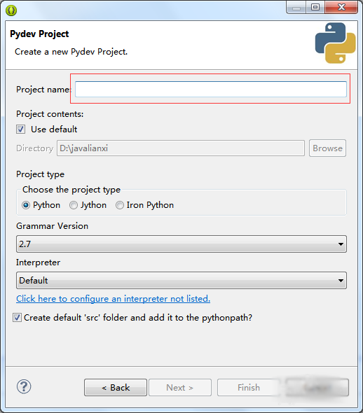 eclipse创建python项目步骤详解