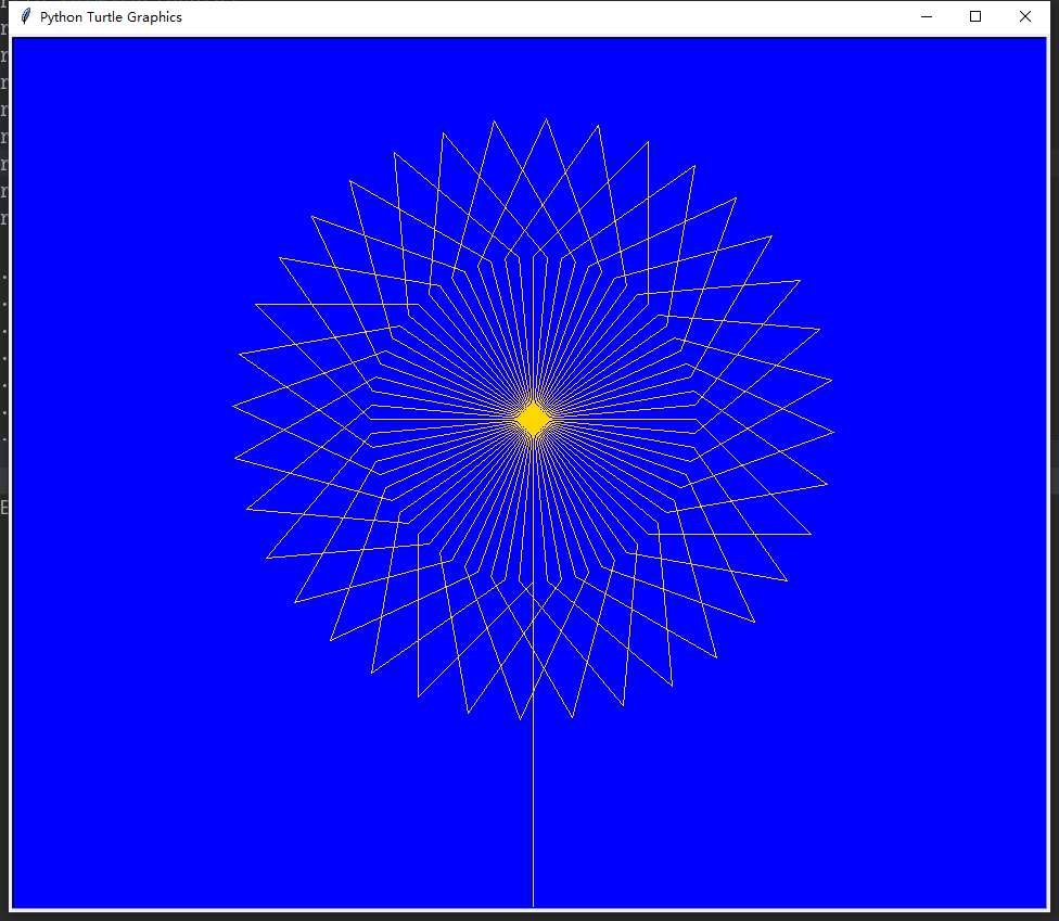 python使用turtle库来画一朵花的方法