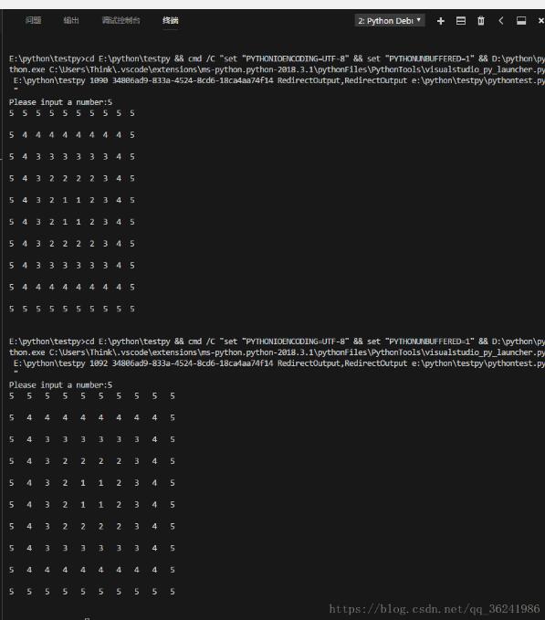 python如何实现矩阵打印