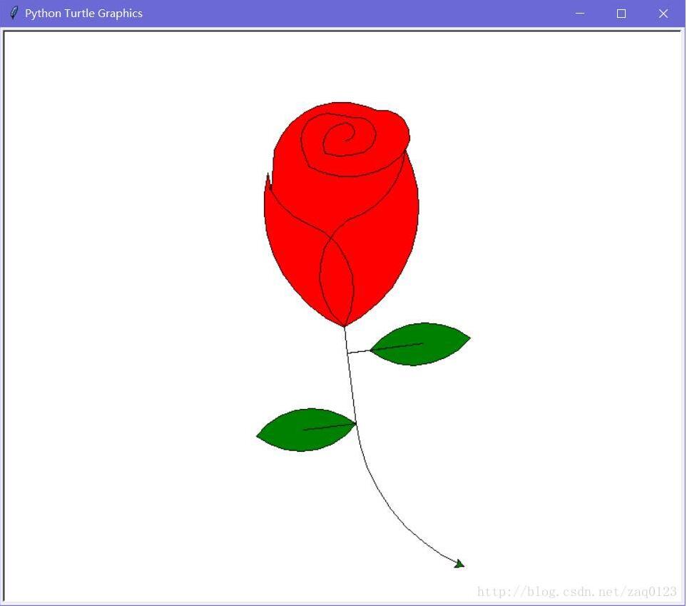 python绘制漂亮玫瑰的方法