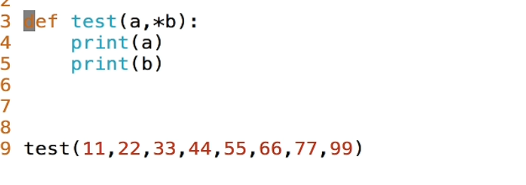 Python函数中不定长参数的写法