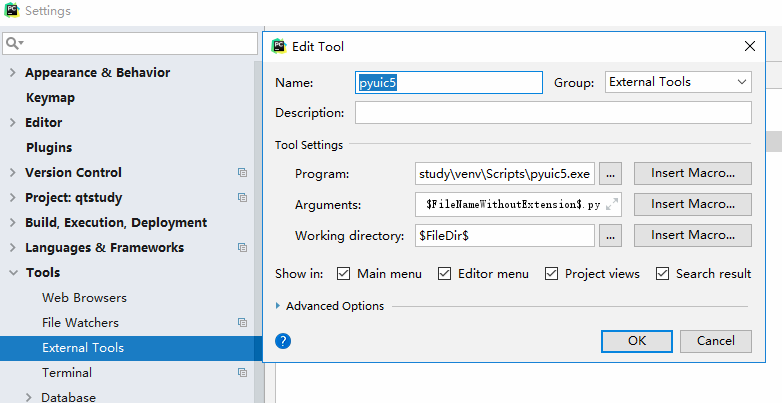 pycharm+PyQt5+python最新开发环境配置(踩坑)