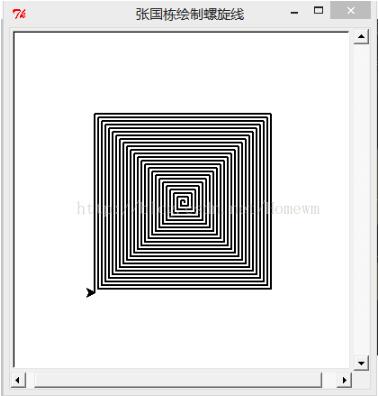 python实现画五角星和螺旋线的示例