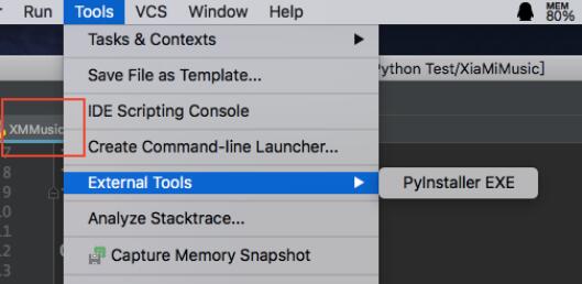 在Pycharm中如何将pyinstaller加入External Tools