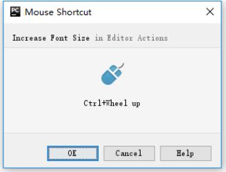 用Pycharm实现鼠标滚轮控制字体大小的方法