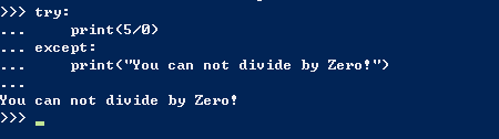 Python基础教程之异常的示例分析