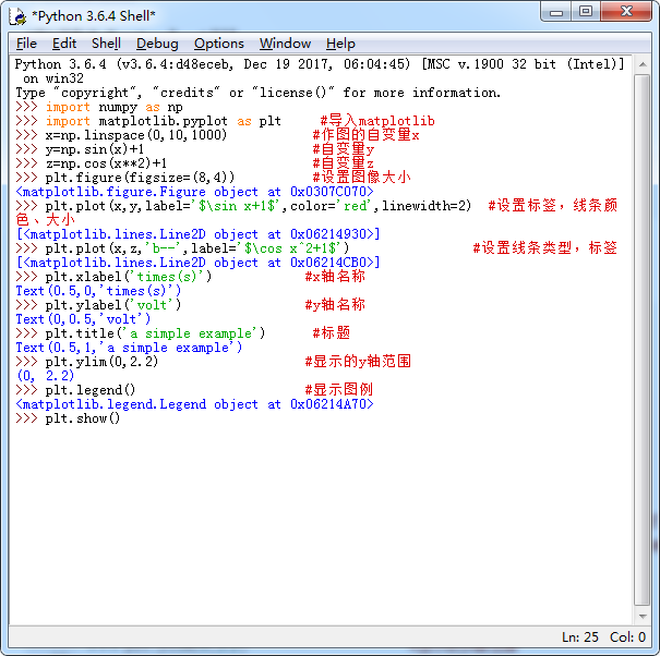 Python Matplotlib库安装与基本作图示例