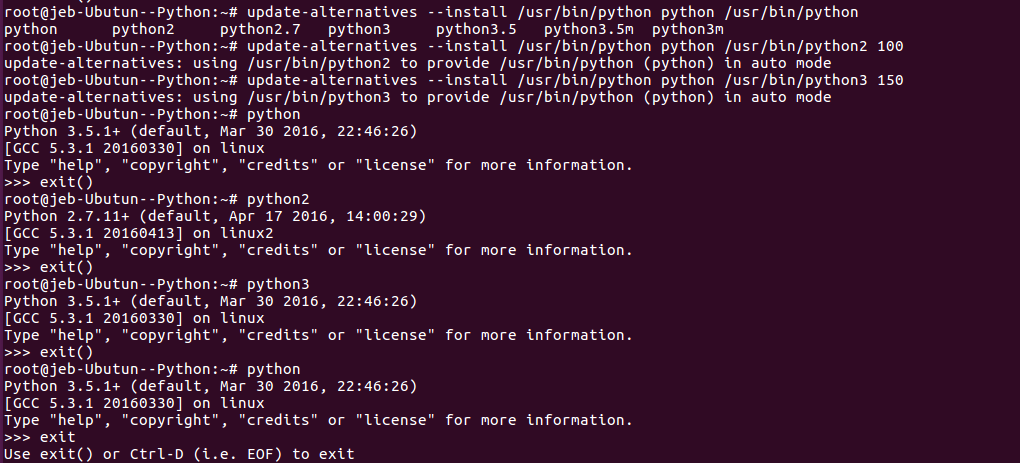 怎么在ubuntu16.04中将python3设置为默认命令