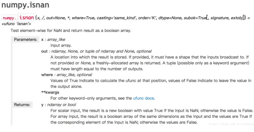 Python Numpy如何找到list中的np.nan值