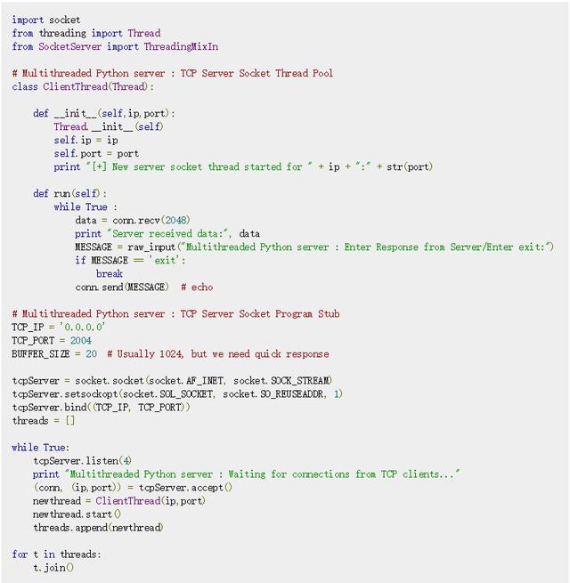 编写多线程Python服务器 最适合基础