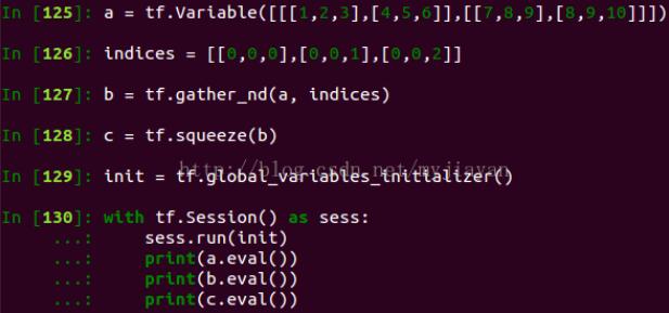 tensorflow 中对数组元素的操作方法