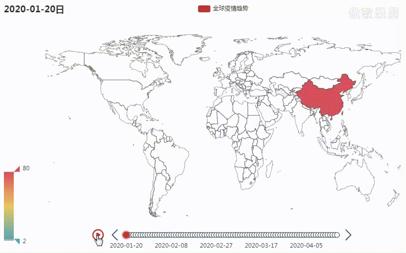 Python如何绘制全球疫情变化地图