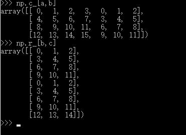 numpy如何进行数组拼接分别在行和列上合并