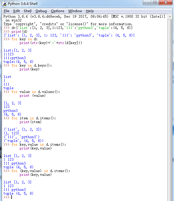 Python3实现的字典遍历操作详解