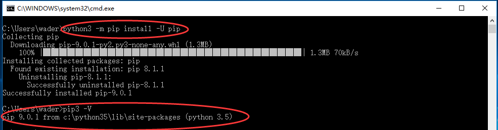 怎么在windows10中使用pip3安装python3.5
