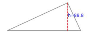 python实现输入三角形边长自动作图求面积的方法