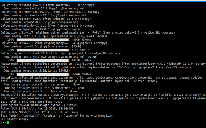 Centos7 Python3下安裝scrapy的詳細(xì)步驟
