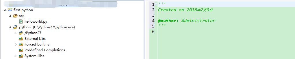 用Eclipse寫python程序