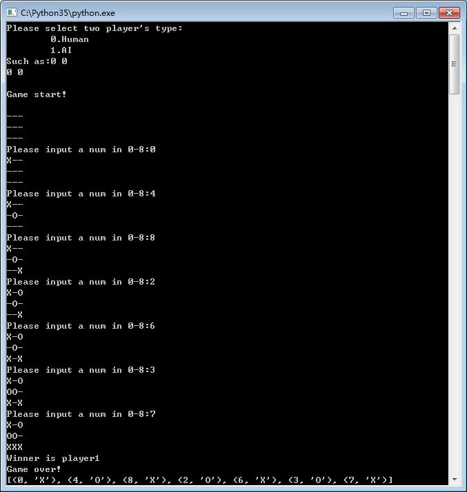 如何使用Python實(shí)現(xiàn)井字棋游戲