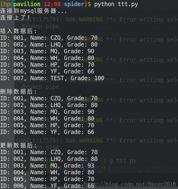 Python操作MySQL数据库的三种方法总结