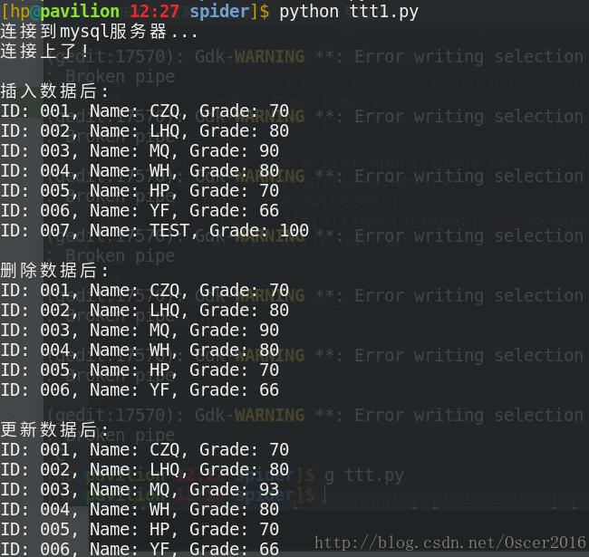 Python操作MySQL数据库的三种方法总结