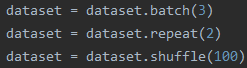 用代码详解tensorflow中dataset.shuffle、dataset.batch、dataset.repeat顺序区别