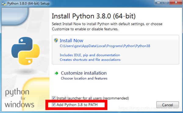 Windows 下python3.8环境安装教程图文详解