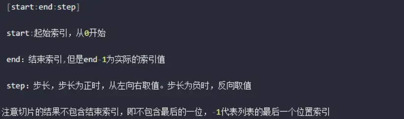 Python列表切片常用操作的示例分析