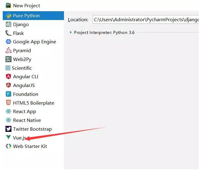 pycharm新建Vue项目的方法步骤(图文)