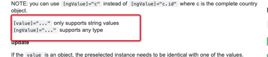 value与ngValue如何在Angular中使用