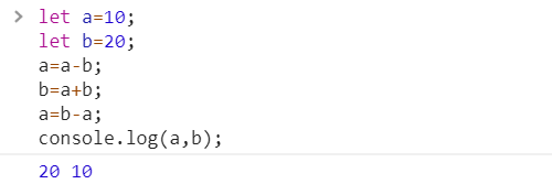 JavaScript交换两个变量方法实例