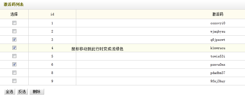 js如何实现表单项的全选、反选及删除操作