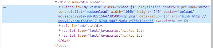 javascript实现blob加密视频源地址的方法