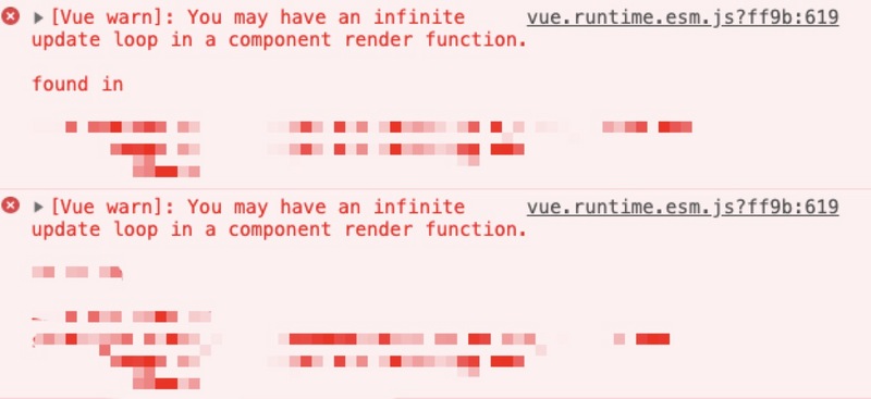 Vue infinite update loop的问题解决