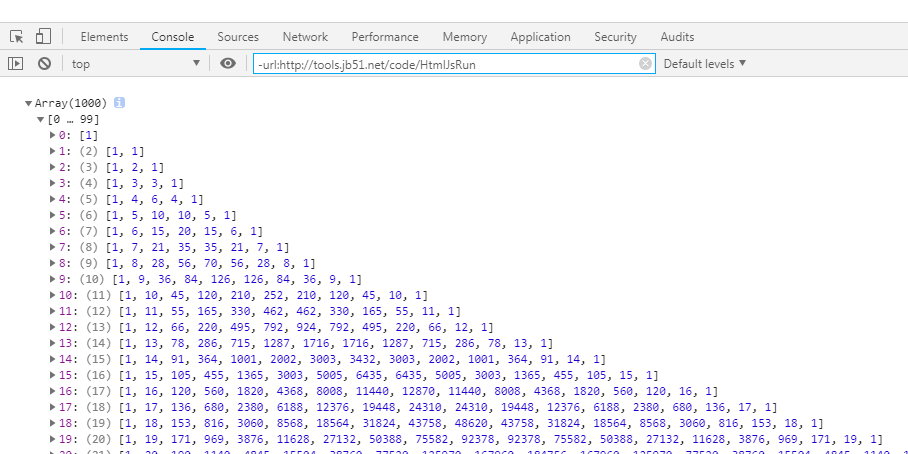 使用JavaScript怎么實現(xiàn)一個帕斯卡三角形