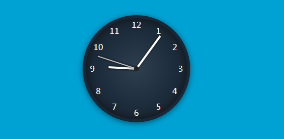 原生JS实现的简单小钟表功能示例
