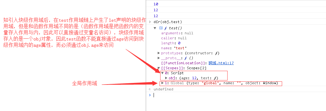 通过函数作用域和块级作用域看javascript的作用域链