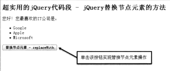 jQuery如何替换节点元素