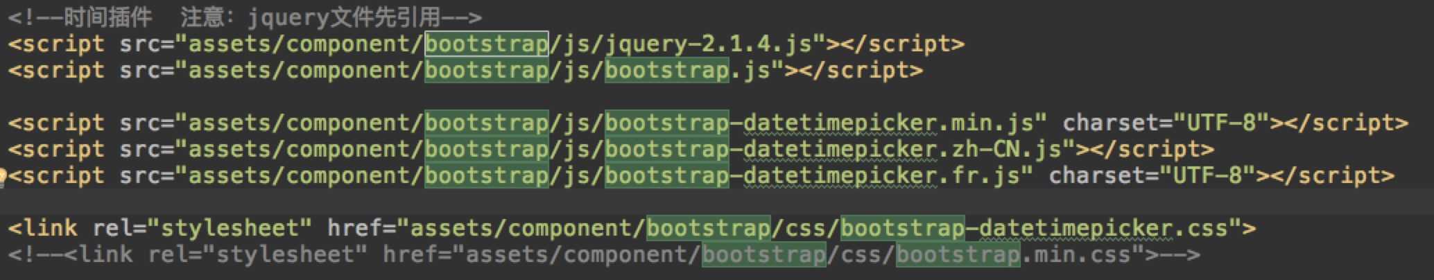 如何在angular项目中使用bootstrap-datetimepicker时间插件